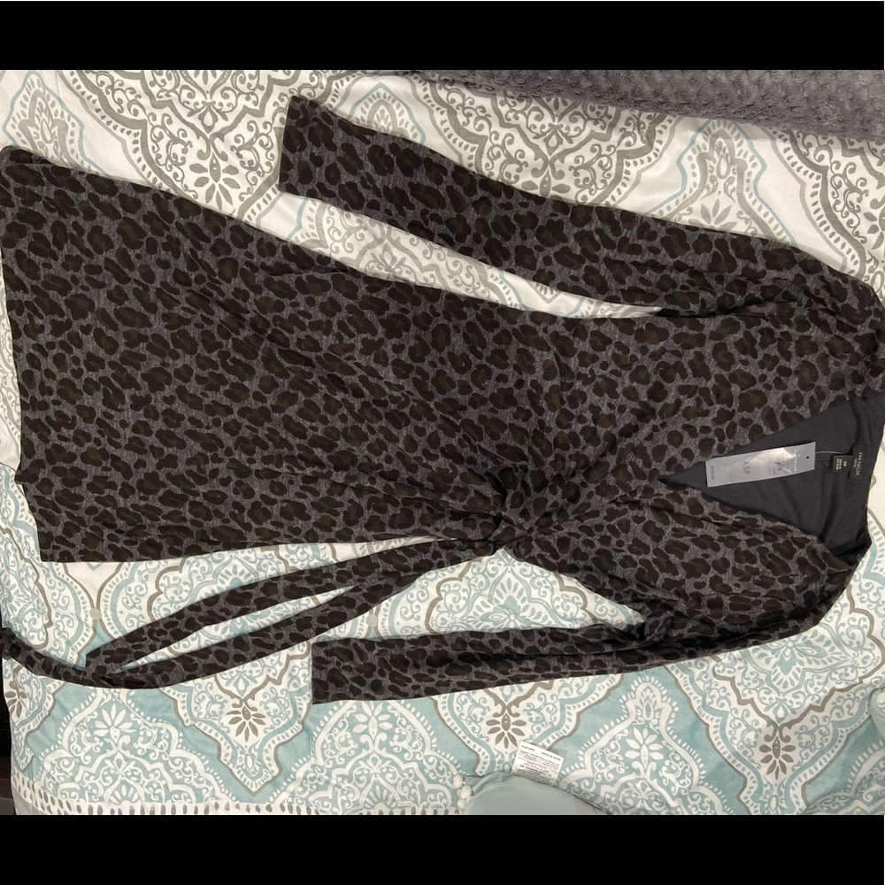 Ann Taylor cheetah print wrap dress